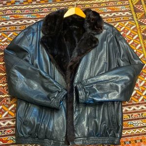 Impeccable Mink-lined Leather Jacket